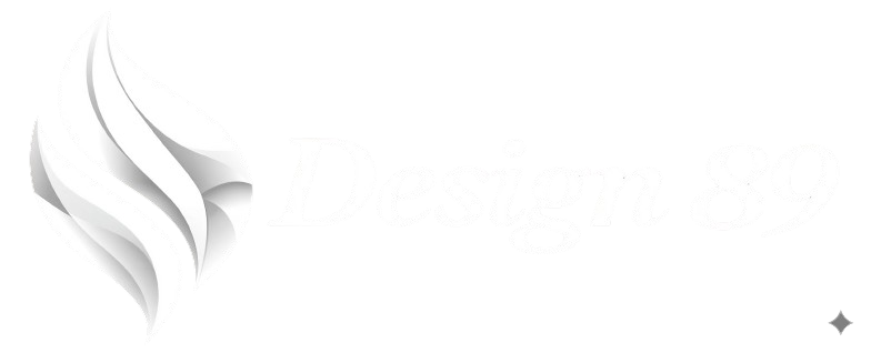 design 89 white logo